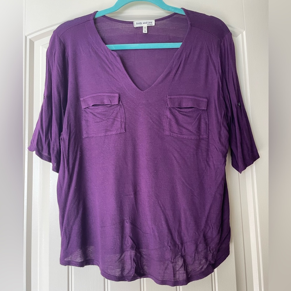 Faith and Joy M Purple Shirt